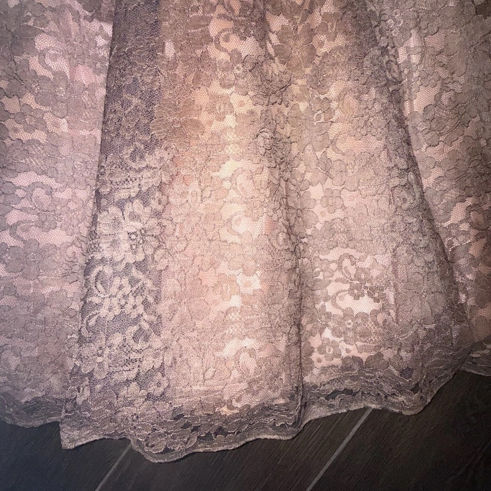 Vtg 1950s Emma Domb Pink Lace Party Dress Tea Fit & Flare Illusion Size XS *read - Picture 10 of 16